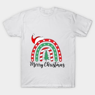 Boho Rainow Merry Christmas T-Shirt